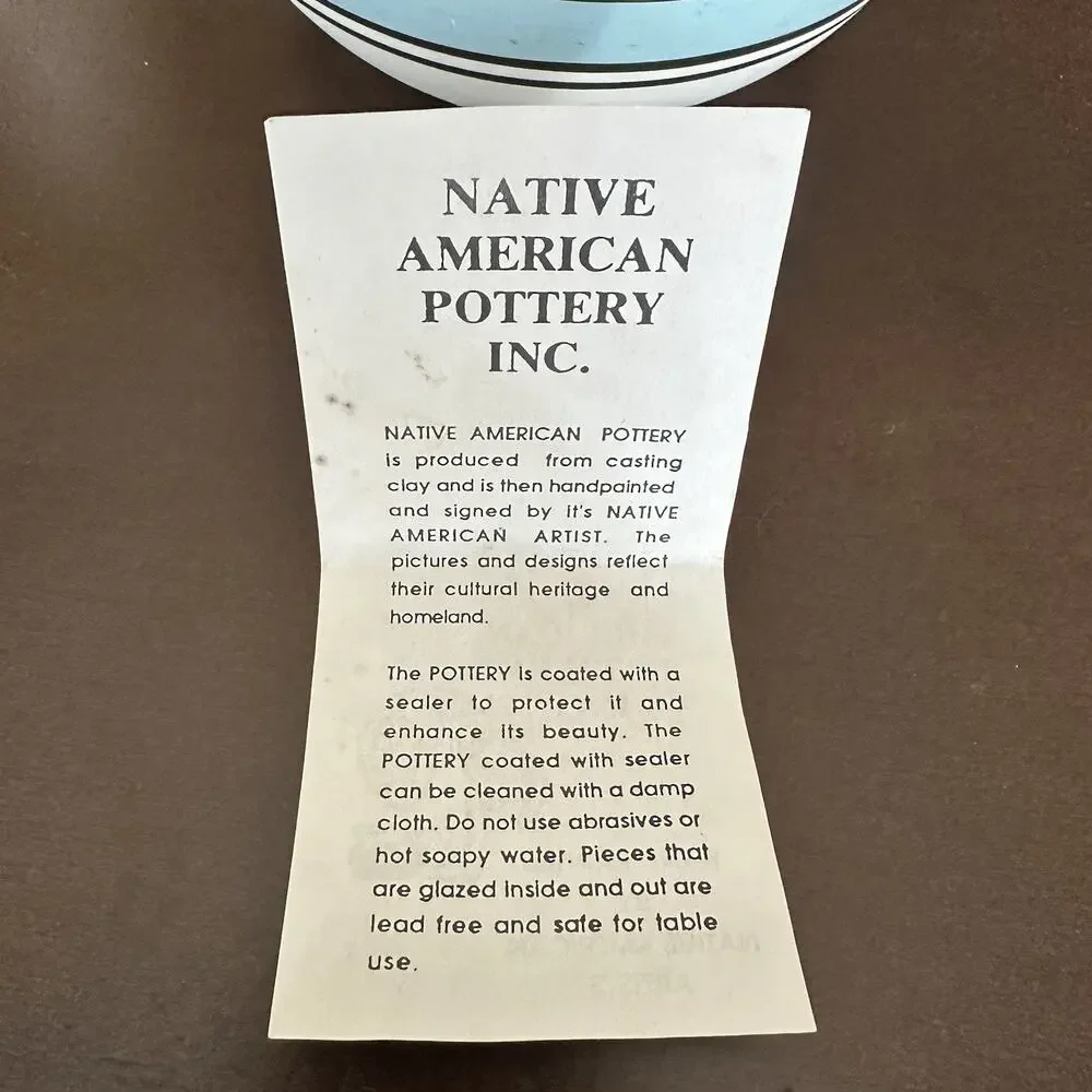 Native American Pottery Vase Jaylee Navajo Dine Hand Painted Signed Decor 8”